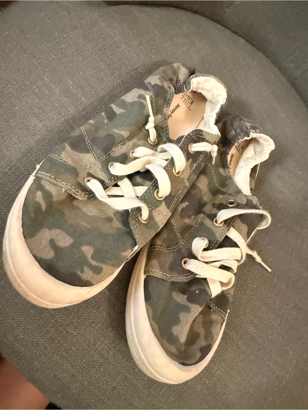 Time and Tru Camo Elastic Slip On Sneakers- Camo, 10